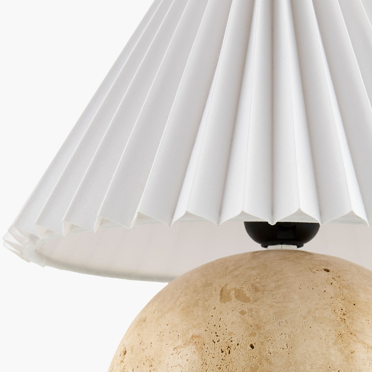   Modern European furniture - Travertine Pleated Linen Table Lamp - www.oroa.com | Oroa.com