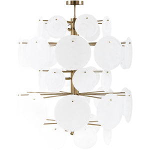   Modern European furniture - White Glass Plates Chandelier - www.oroa.com | Oroa.com