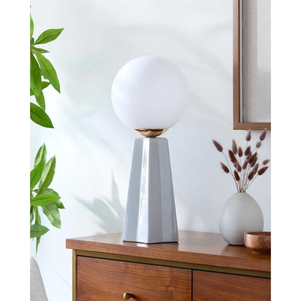   Modern European furniture - White Glass Globe Table Lamp - www.oroa.com | Oroa.com