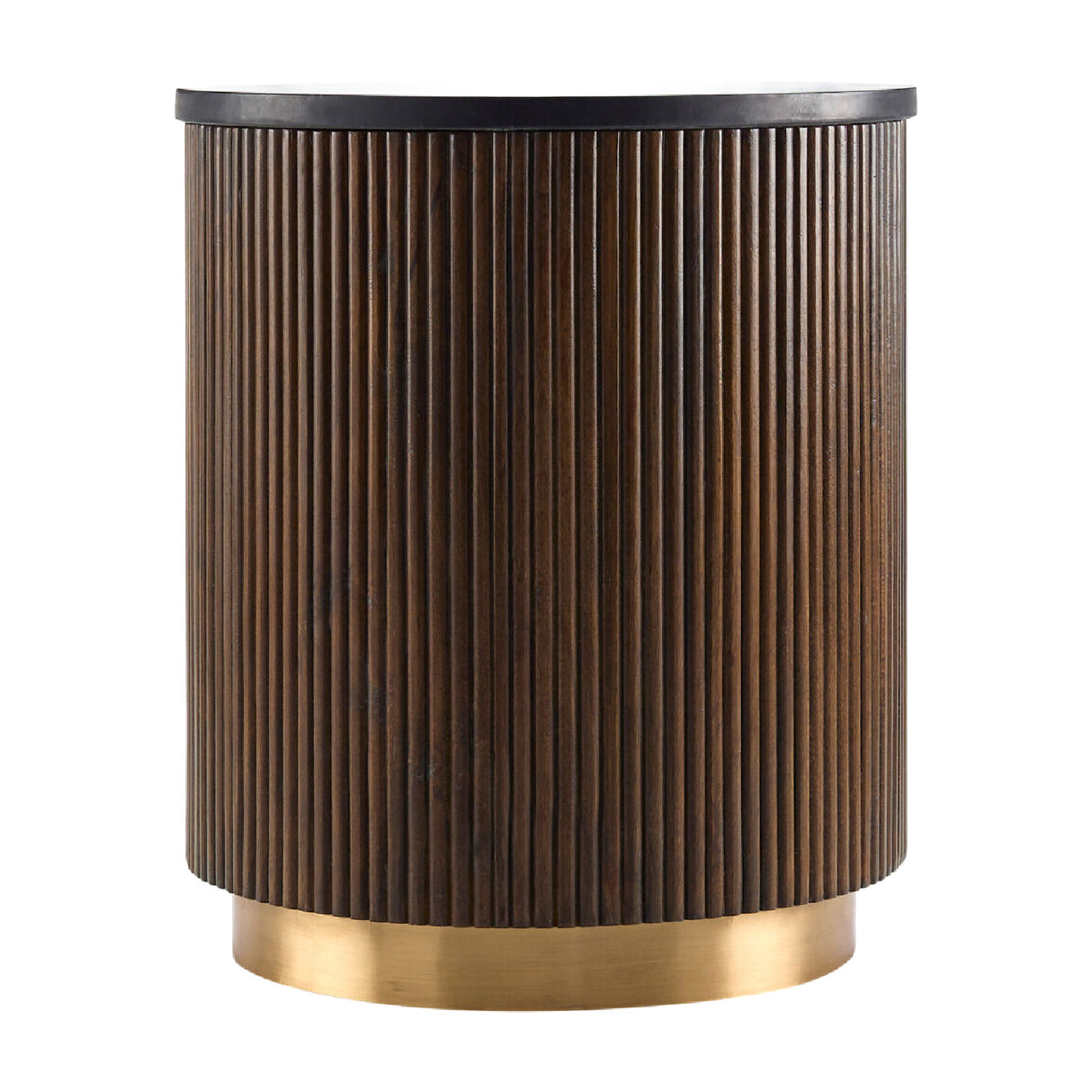   Modern European furniture - Reeded Wood Marble End Table - www.oroa.com | Oroa.com