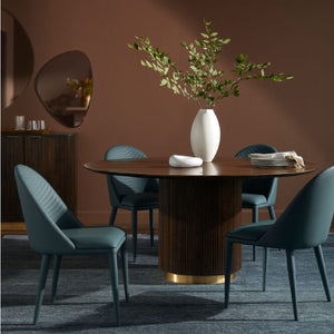   Modern European furniture - Reeded Wood Round Dining Table - www.oroa.com | Oroa.com