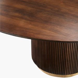   Modern European furniture - Reeded Wood Round Dining Table - www.oroa.com | Oroa.com