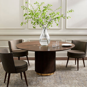   Modern European furniture - Reeded Wood Round Dining Table - www.oroa.com | Oroa.com