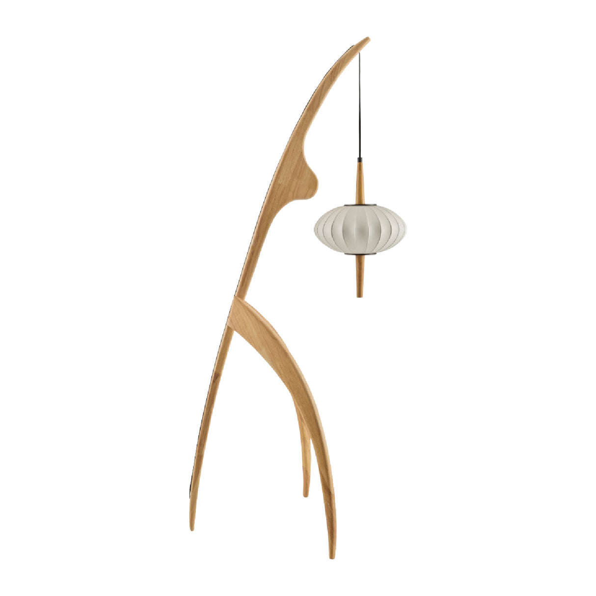   Modern European furniture - Rubberwood Tripod Accent Floor Lamp - www.oroa.com | Oroa.com