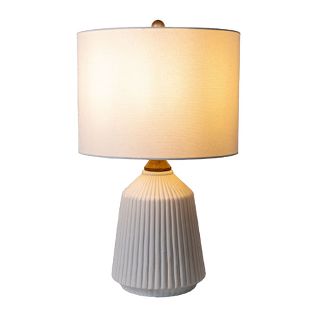  Modern European furniture - Reeded Glazed Ceramic Table Lamp - www.oroa.com | Oroa.com