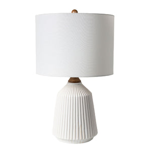   Modern European furniture - Reeded Glazed Ceramic Table Lamp - www.oroa.com | Oroa.com