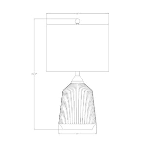   Modern European furniture - Reeded Glazed Ceramic Table Lamp - www.oroa.com | Oroa.com