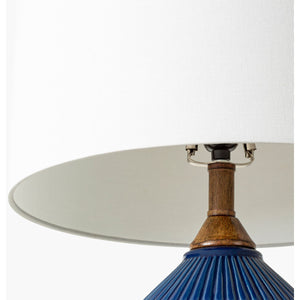   Modern European furniture - Reeded Glazed Ceramic Table Lamp - www.oroa.com | Oroa.com