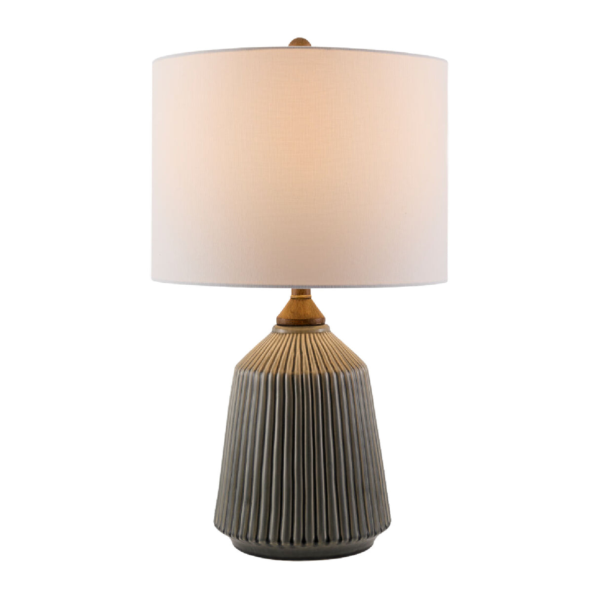   Modern European furniture - Reeded Glazed Ceramic Table Lamp - www.oroa.com | Oroa.com