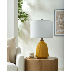   Modern European furniture - Reeded Glazed Ceramic Table Lamp - www.oroa.com | Oroa.com