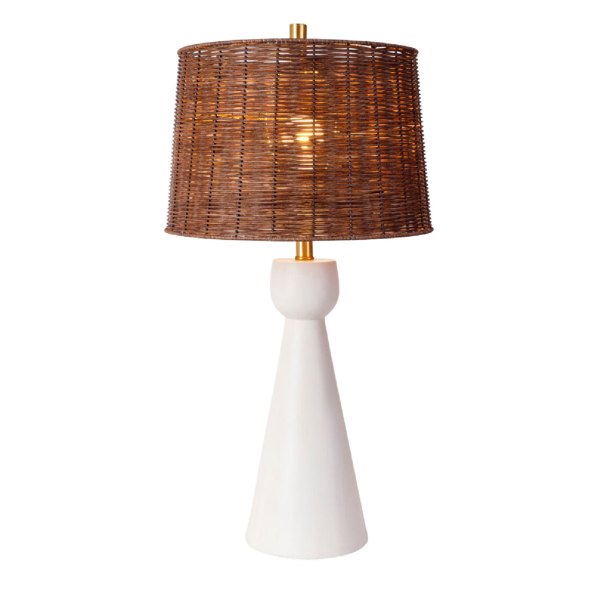   Modern European furniture - White Conical Base Table Lamp - www.oroa.com | Oroa.com