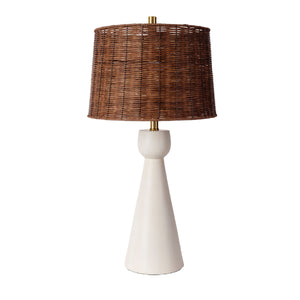   Modern European furniture - White Conical Base Table Lamp - www.oroa.com | Oroa.com