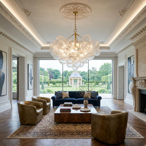   Modern European furniture - Etched Glass Orbs Chandelier - www.oroa.com | Oroa.com
