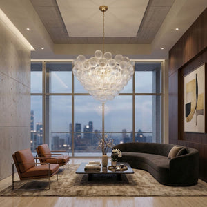   Modern European furniture - Etched Glass Orbs Chandelier - www.oroa.com | Oroa.com
