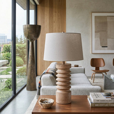   Modern European furniture - Cream Linen Accent Table Lamp - www.oroa.com | Oroa.com