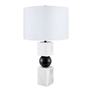   Modern European furniture - Two-Toned Geometrical Marble Table  Lamp - www.oroa.com | Oroa.com