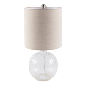   Modern European furniture - Beige Linen Glass Table Lamp - www.oroa.com | Oroa.com