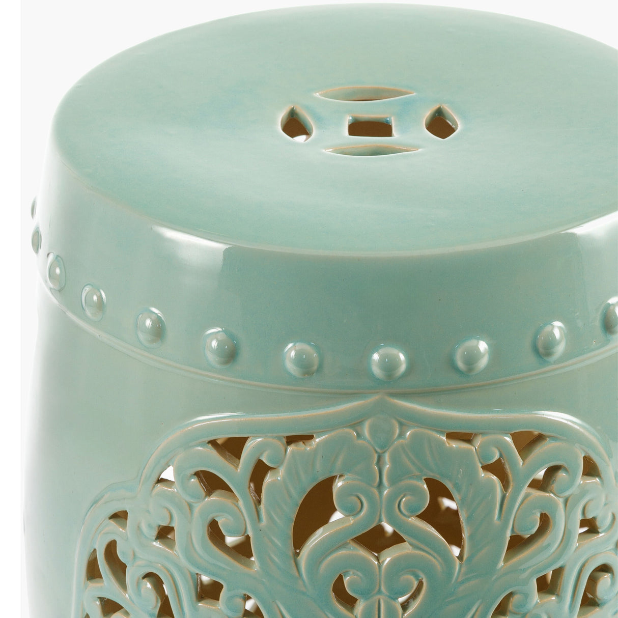   Modern European furniture - Ceramic Carved Outdoor Stool - www.oroa.com | Oroa.com