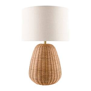   Modern European furniture - Hand-painted Rattan Linen Table Lamp - www.oroa.com | Oroa.com