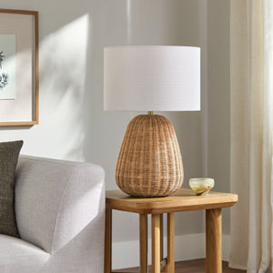   Modern European furniture - Hand-painted Rattan Linen Table Lamp - www.oroa.com | Oroa.com