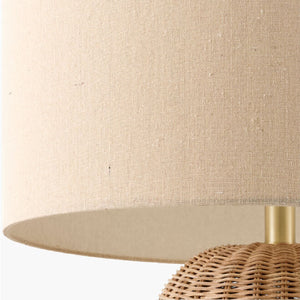   Modern European furniture - Hand-painted Rattan Linen Table Lamp - www.oroa.com | Oroa.com