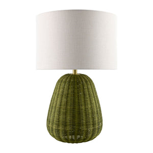   Modern European furniture - Hand-painted Rattan Linen Table Lamp - www.oroa.com | Oroa.com