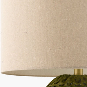   Modern European furniture - Hand-painted Rattan Linen Table Lamp - www.oroa.com | Oroa.com