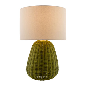   Modern European furniture - Hand-painted Rattan Linen Table Lamp - www.oroa.com | Oroa.com