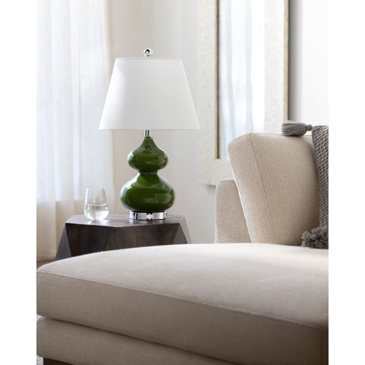   Modern European furniture - Green Glass Accent Table Lamp - www.oroa.com | Oroa.com