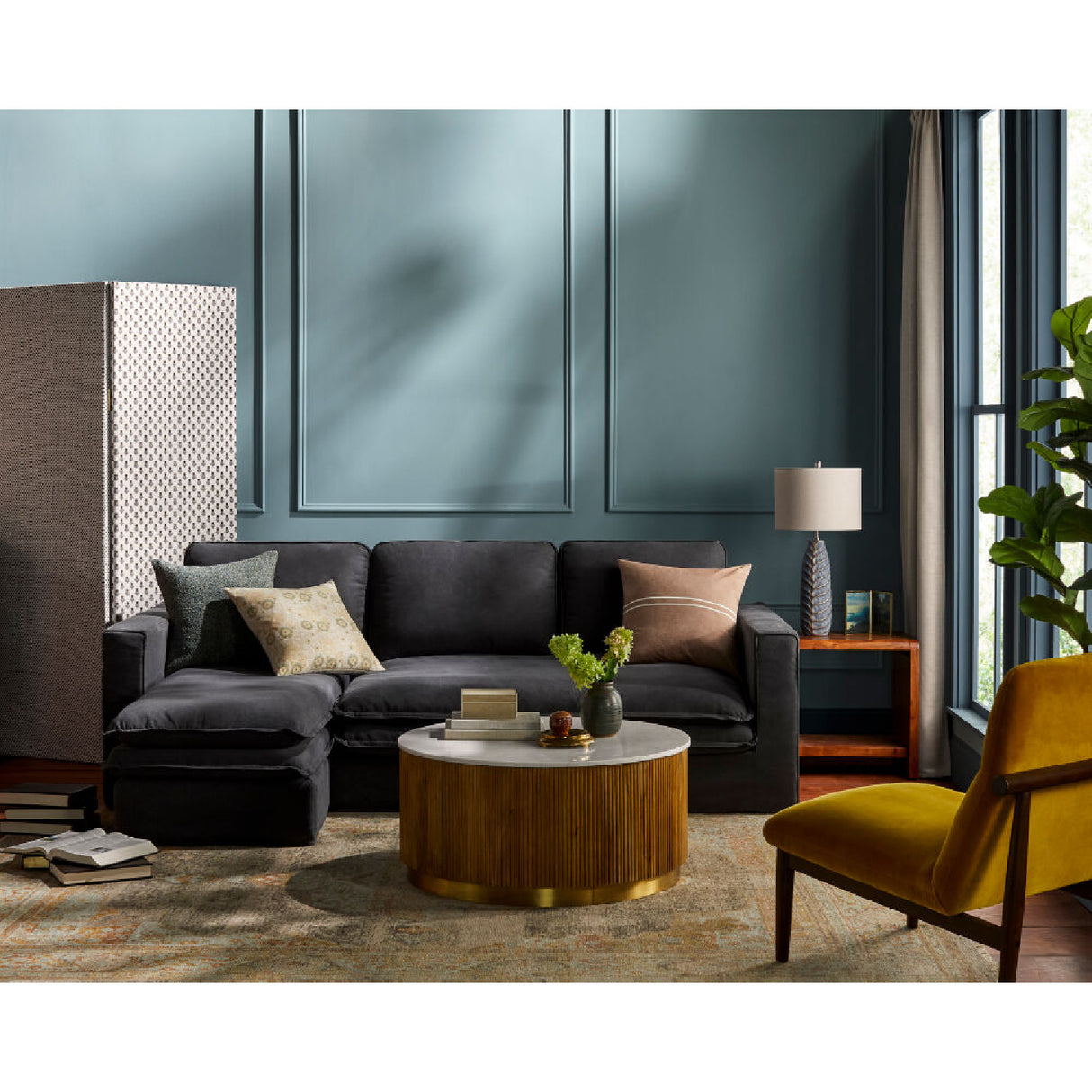   Modern European furniture - Gold Leaf Sculpted Table Lamp - www.oroa.com | Oroa.com