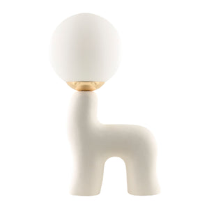   Modern European furniture - White Glass Sculptural Table Lamp - www.oroa.com | Oroa.com
