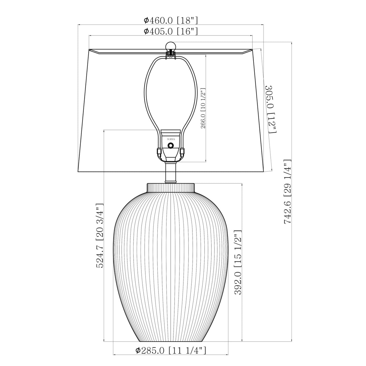   Modern European furniture - Striped Ceramic Accent Table Lamp - www.oroa.com | Oroa.com