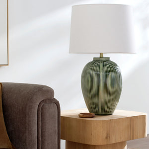   Modern European furniture - Striped Ceramic Accent Table Lamp - www.oroa.com | Oroa.com
