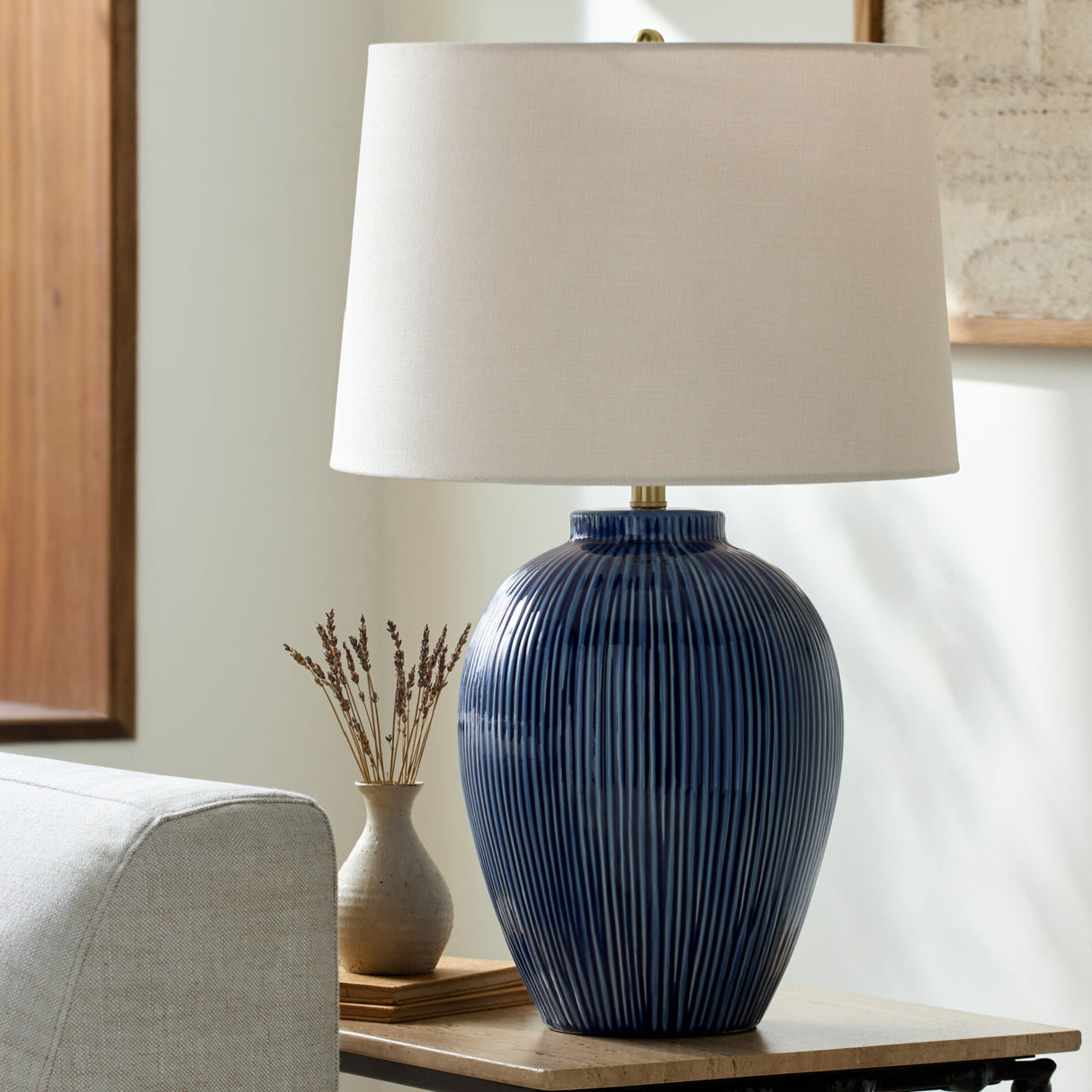   Modern European furniture - Striped Ceramic Accent Table Lamp - www.oroa.com | Oroa.com