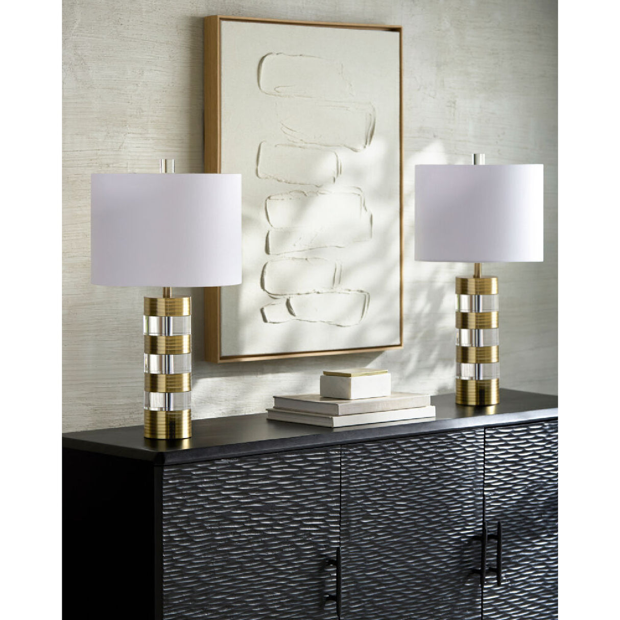   Modern European furniture - Translucent Crystal Accent Table Lamps (2) - www.oroa.com | Oroa.com