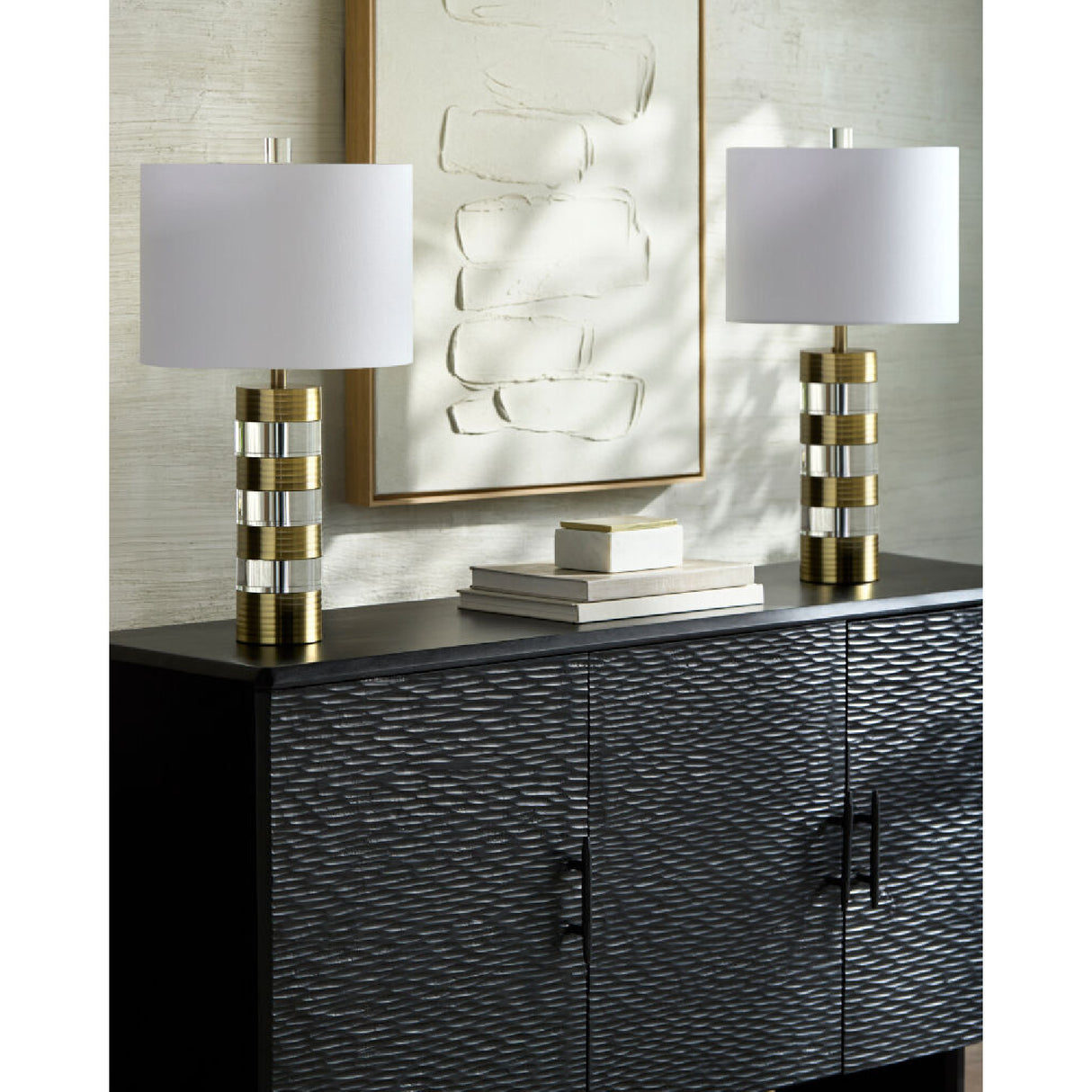   Modern European furniture - Translucent Crystal Accent Table Lamps (2) - www.oroa.com | Oroa.com