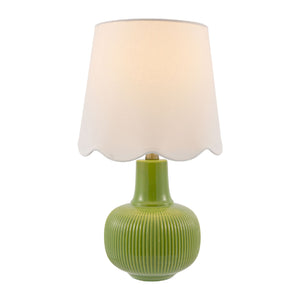   Modern European furniture - Scalloped White Linen Table Lamp - www.oroa.com | Oroa.com