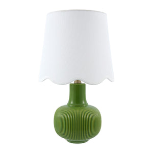   Modern European furniture - Scalloped White Linen Table Lamp - www.oroa.com | Oroa.com