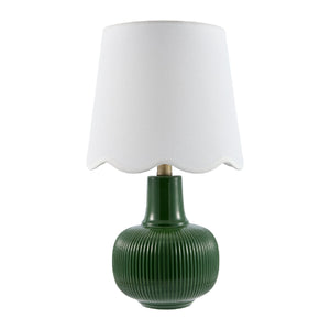   Modern European furniture - Scalloped White Linen Table Lamp - www.oroa.com | Oroa.com