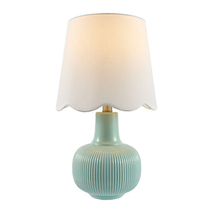   Modern European furniture - Scalloped White Linen Table Lamp - www.oroa.com | Oroa.com