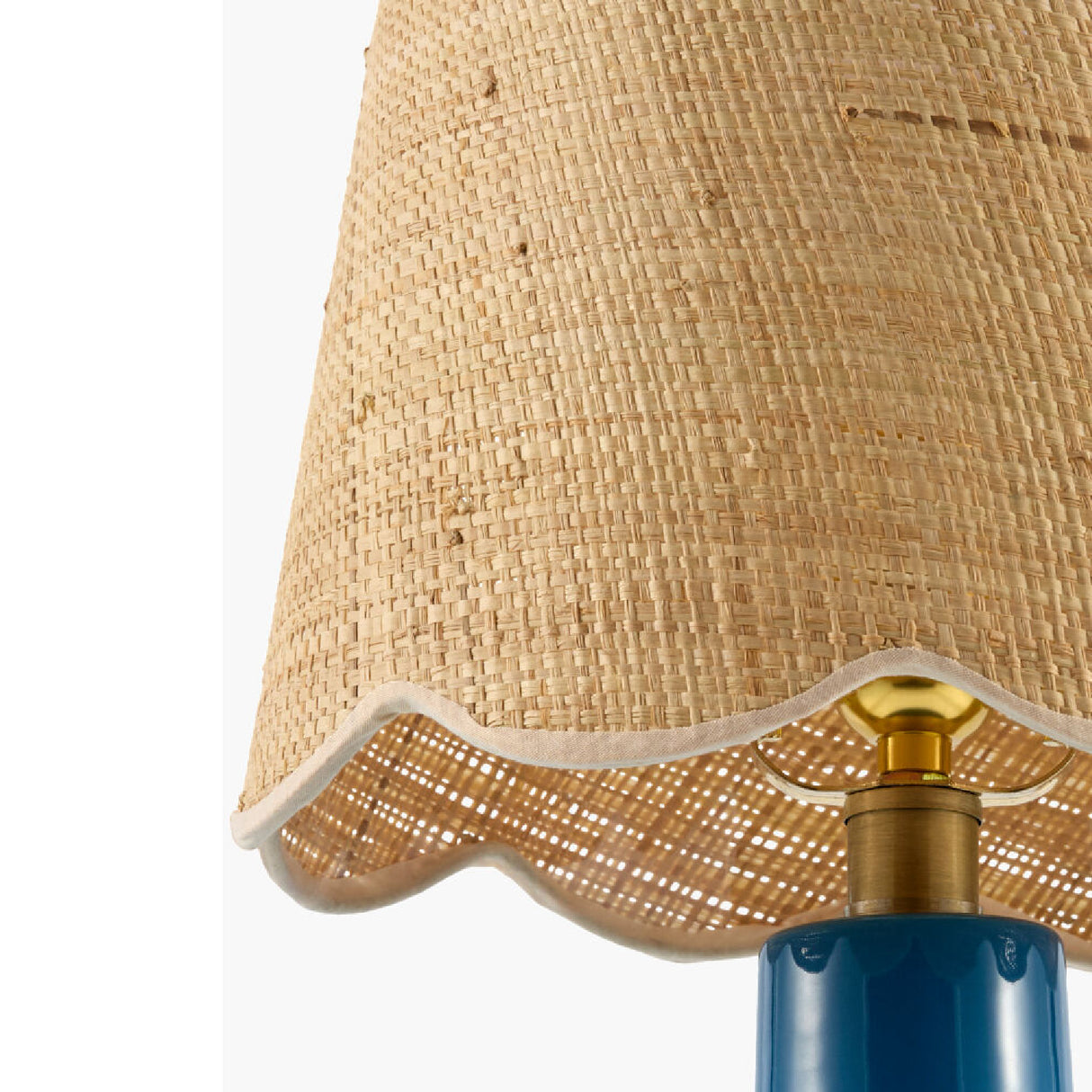   Modern European furniture - Scalloped Beige Jute Table Lamp - www.oroa.com | Oroa.com