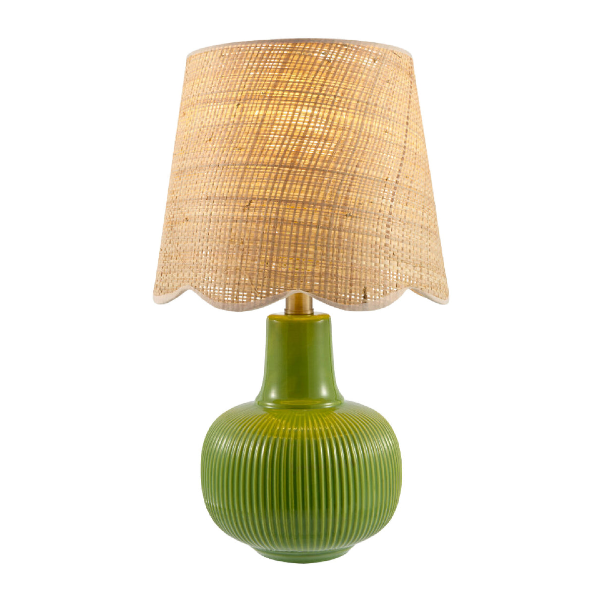   Modern European furniture - Scalloped Beige Jute Table Lamp - www.oroa.com | Oroa.com
