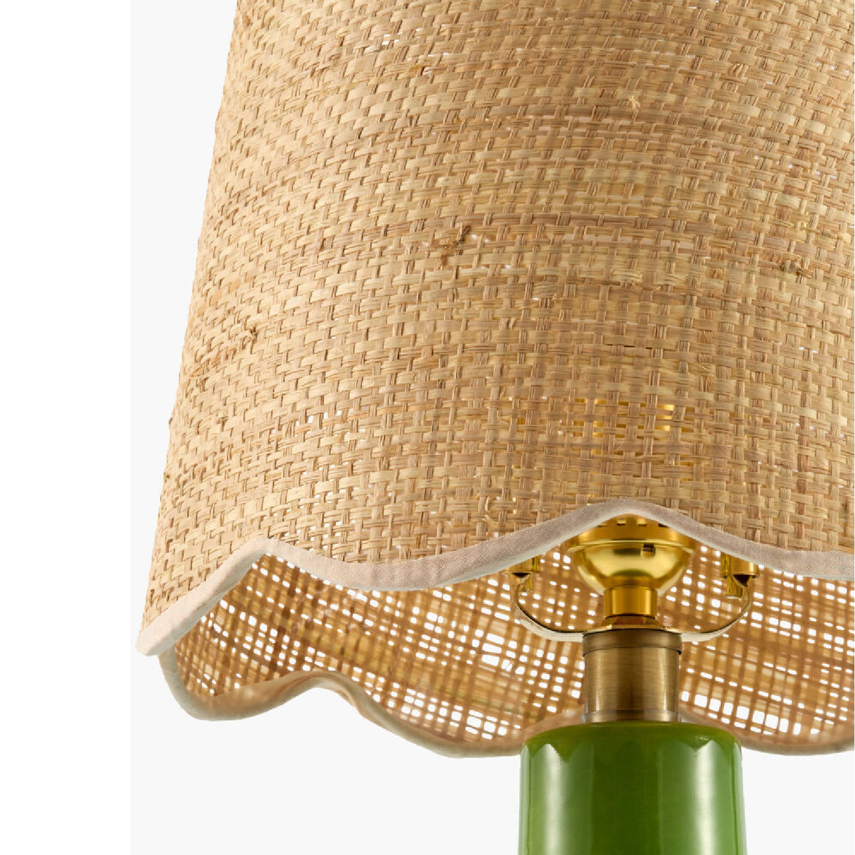   Modern European furniture - Scalloped Beige Jute Table Lamp - www.oroa.com | Oroa.com