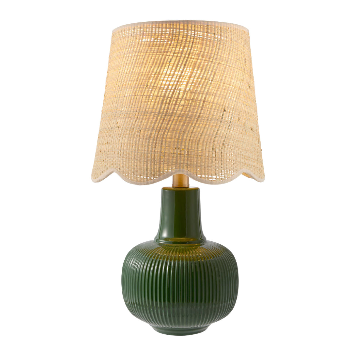   Modern European furniture - Scalloped Beige Jute Table Lamp - www.oroa.com | Oroa.com