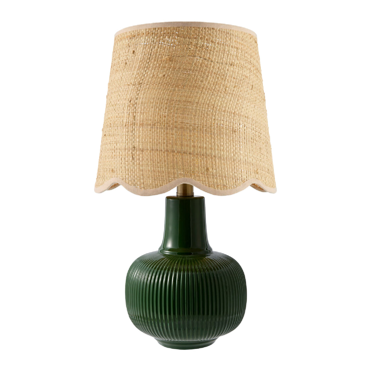   Modern European furniture - Scalloped Beige Jute Table Lamp - www.oroa.com | Oroa.com