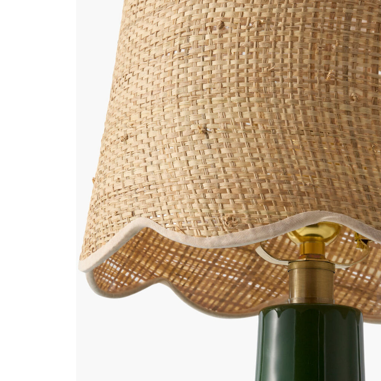   Modern European furniture - Scalloped Beige Jute Table Lamp - www.oroa.com | Oroa.com