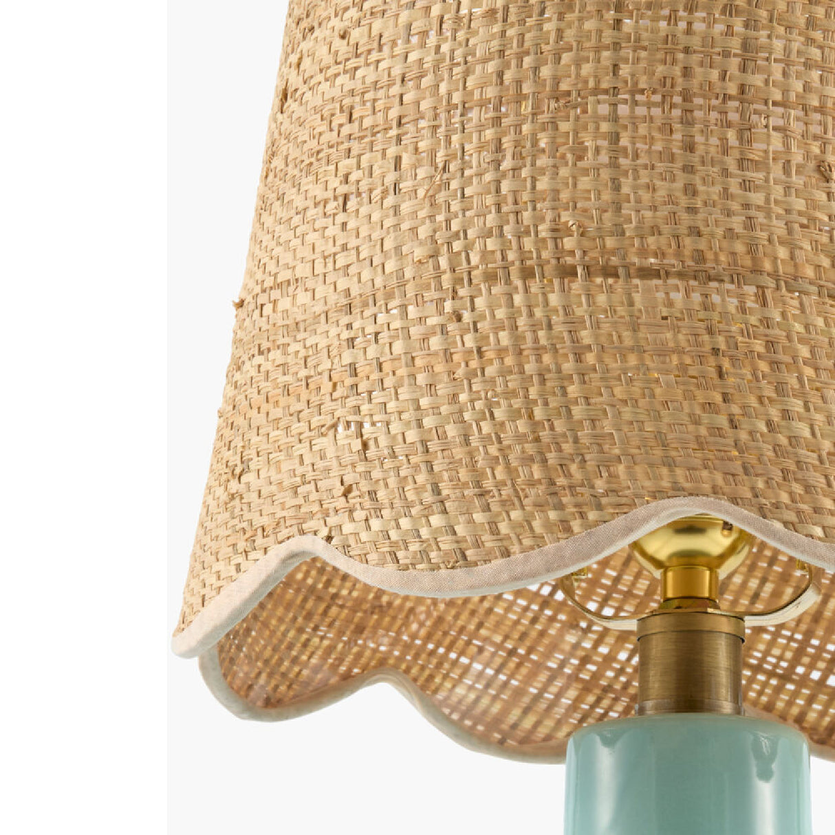   Modern European furniture - Scalloped Beige Jute Table Lamp - www.oroa.com | Oroa.com