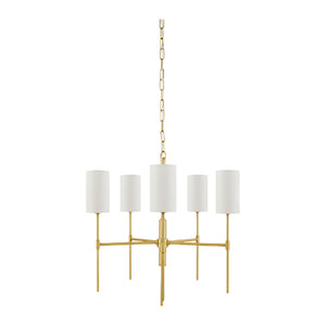   Modern European furniture - White Linen 5-Light Pendant Lamp - www.oroa.com | Oroa.com