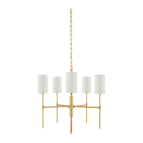   Modern European furniture - White Linen 5-Light Pendant Lamp - www.oroa.com | Oroa.com