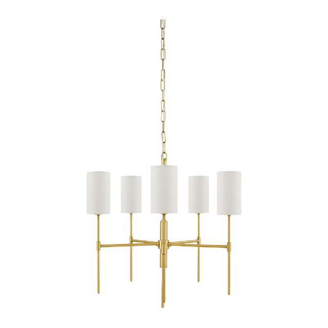 Modern European furniture - White Linen 5-Light Pendant Lamp - www.oroa.com